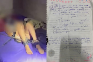 “Espero não ser um adeus”: polícia encontra carta no bolso do ex após resgate de jovem amordaçada e acorrentada