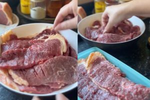 Como temperar bife com vinagre, orégano e louro