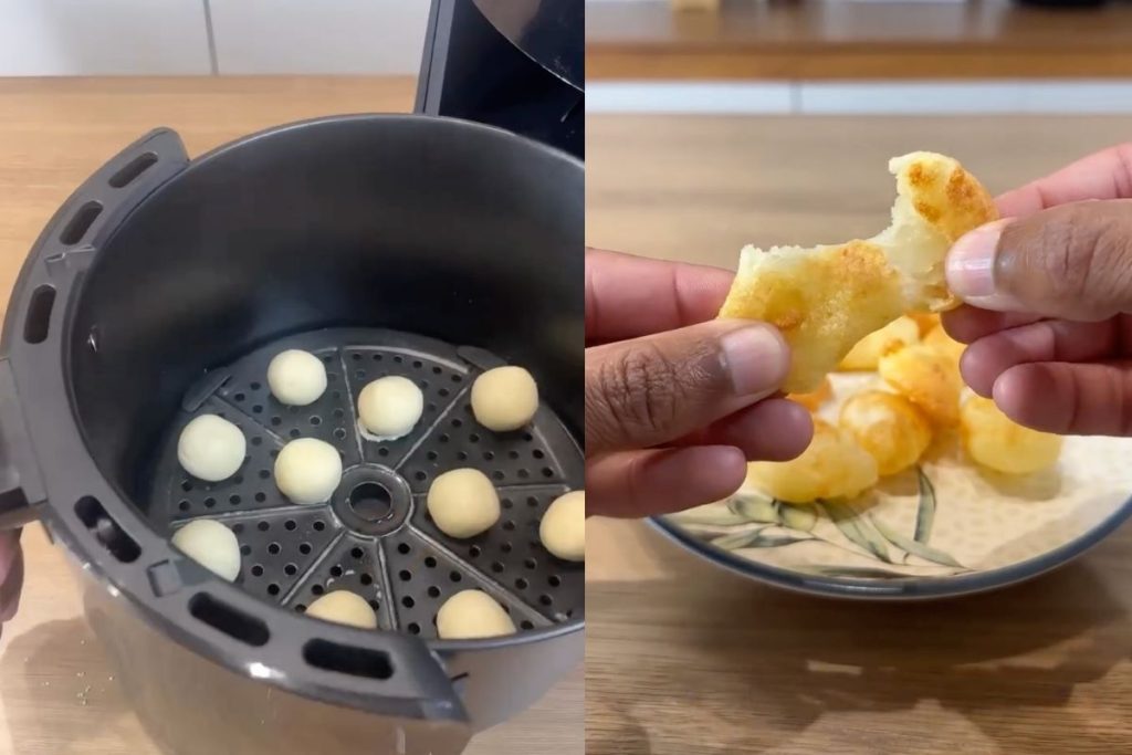 pão de queijo com tapioca e mussarela