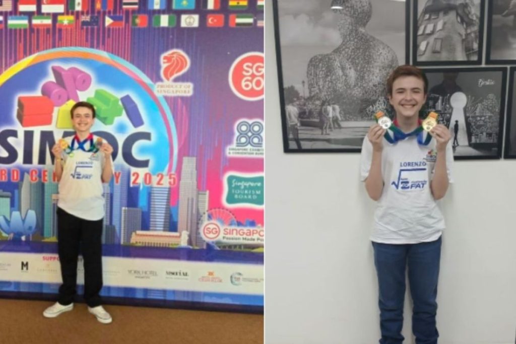 Aos 13 anos, jovem brasileiro conquista duas medalhas de ouro