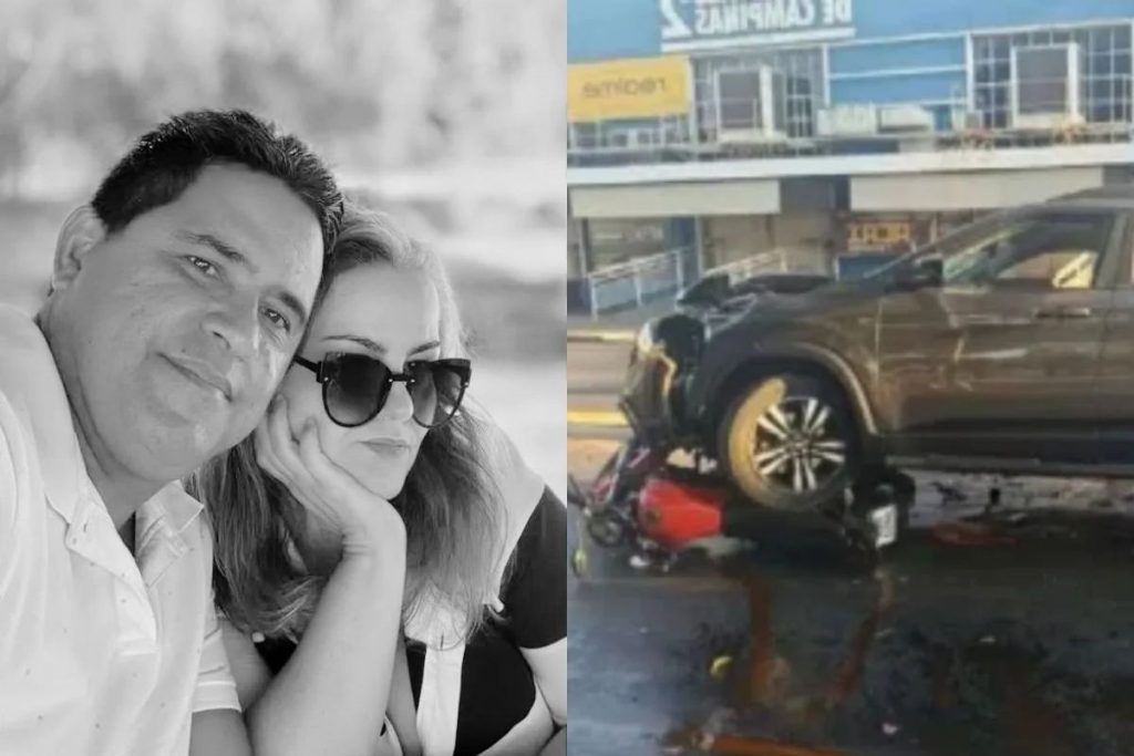Fábio Alves Barbosa e Neifa Freitas de Farias morreram após serem atropelados enquanto seguiam de motocicleta em Goiânia. (Foto: Reprodução)