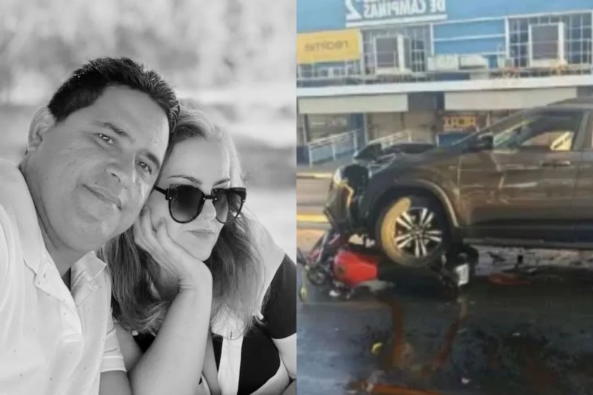 Fábio Alves Barbosa e Neifa Freitas de Farias morreram após serem atropelados enquanto seguiam de motocicleta em Goiânia. (Foto: Reprodução)