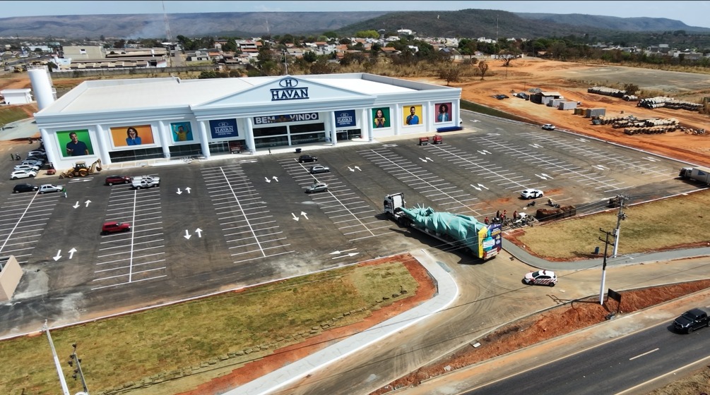 Nova Havan de Caldas Novas recebeu investimento de R$ 100 milhões e será inaugurada neste sábado. (Foto: Divulgação/Havan)