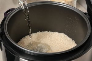água no arroz