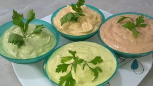 Molhos / caseiros / molho verde / molho cheddar / molho tártaro / molho rosé