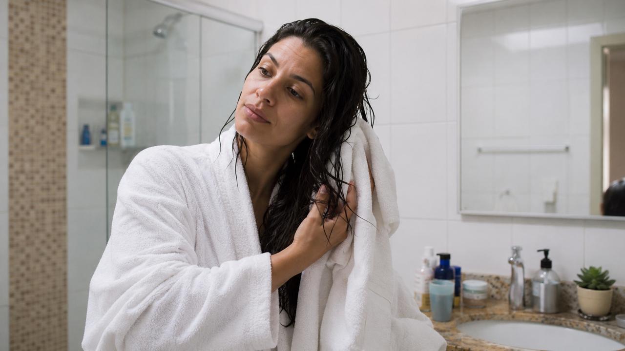 frizz depois de lavar o cabelo
