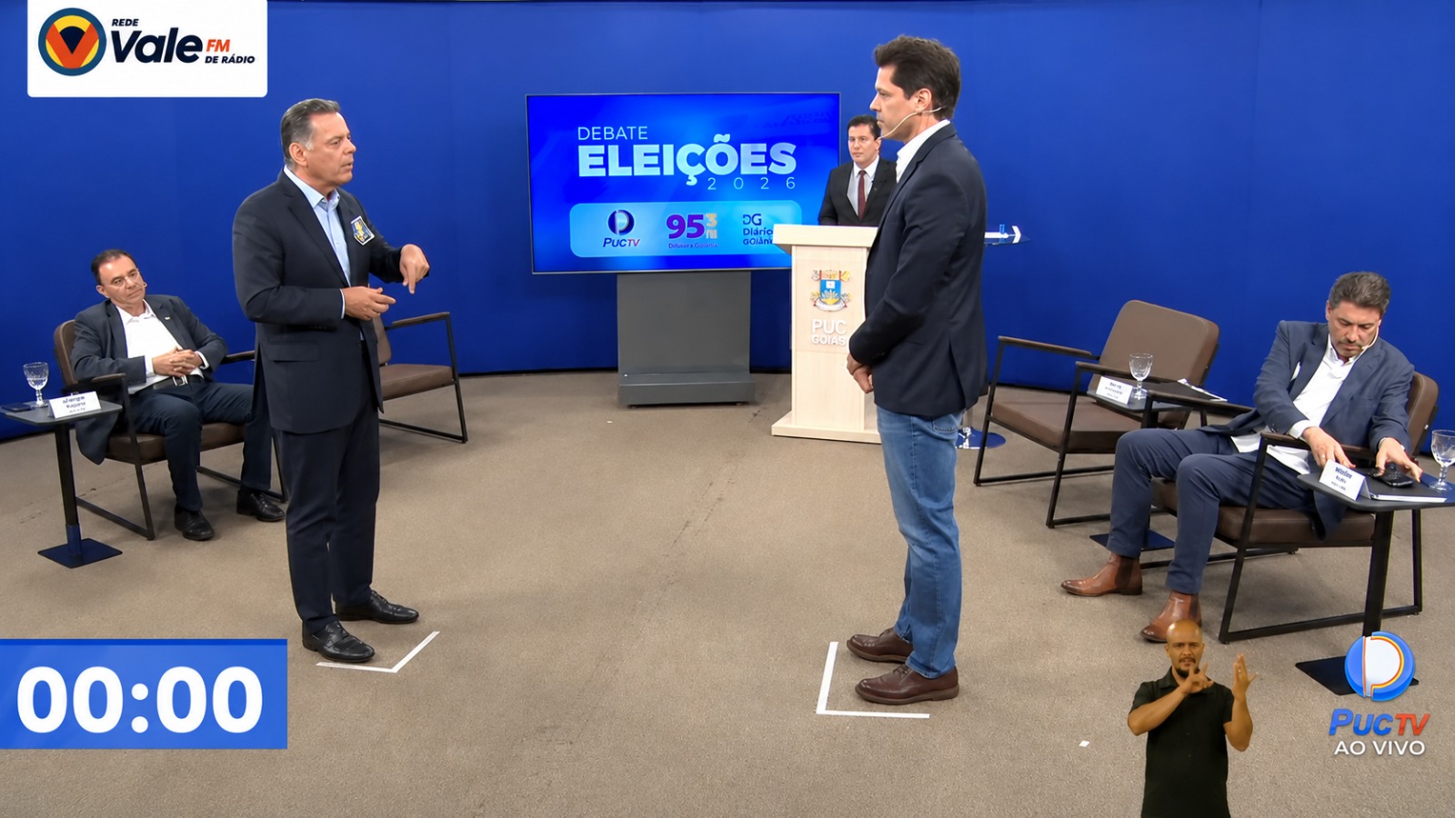 Daniel Vilela e Marconi Perillo polarizam debate; Wilder Morais busca terceira via e Luis Cesar Bueno se ancora no campo nacional