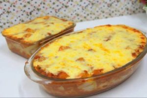 Macarrão de forno pronto