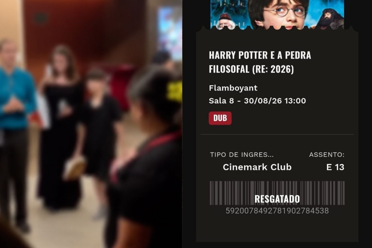 Consumidores se reuniram na entrada do Cinemark após a sessão não ser exibida conforme anunciada. (Foto: Reprodução/Jornal PACity)