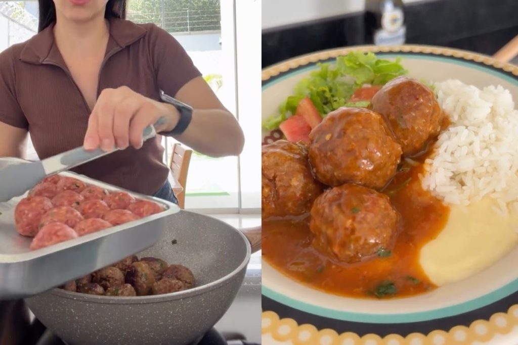 almôndega de carne moída com molho