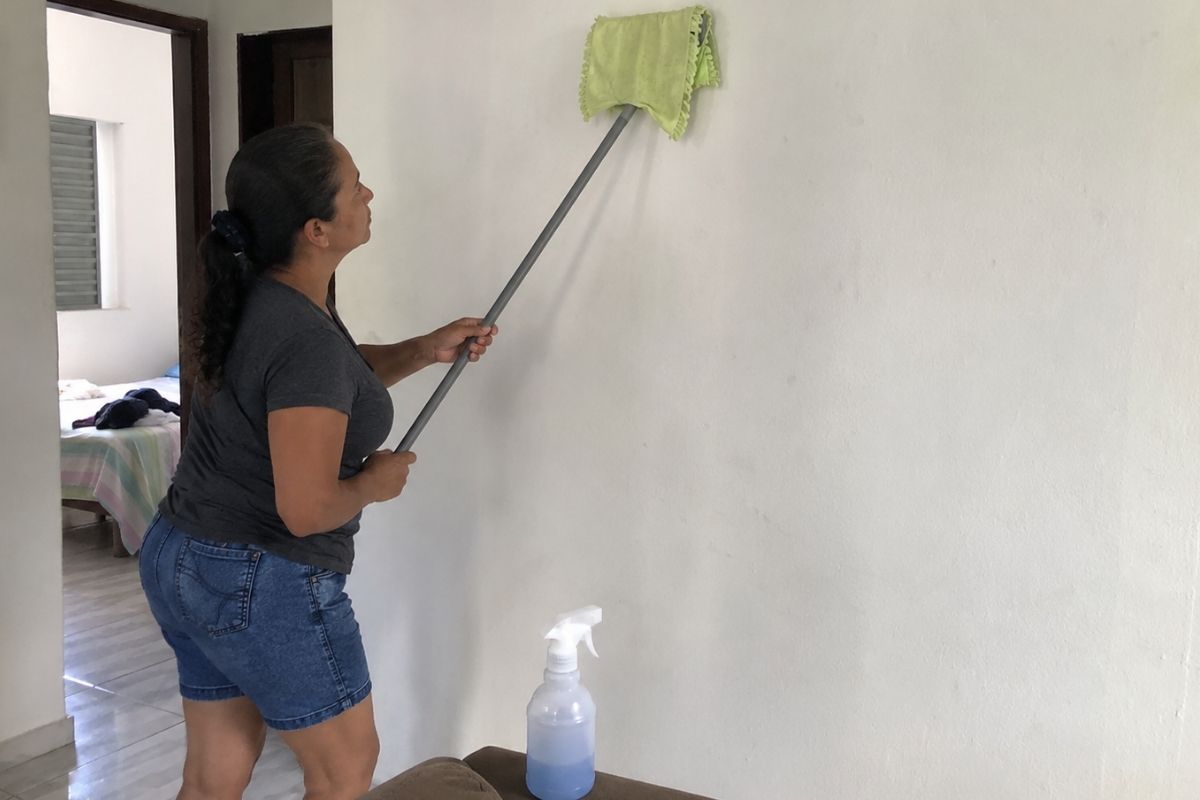 passar amaciante na parede