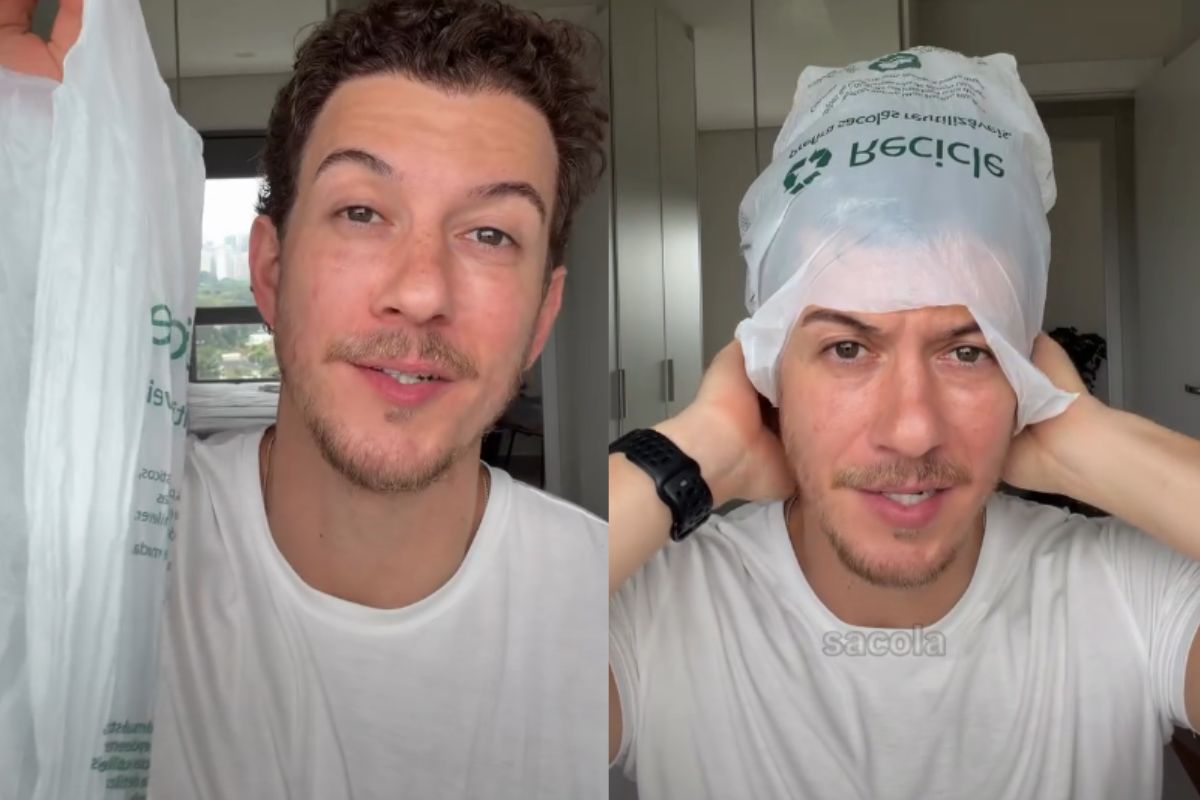 sacolinha no cabelo