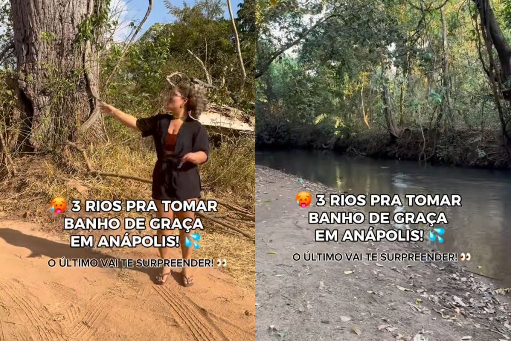 Influenciadora mostra 3 rios pertinho de Anápolis para fugir do calorão sem precisar gastar