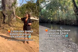Influenciadora mostra 3 rios pertinho de Anápolis para fugir do calorão sem precisar gastar