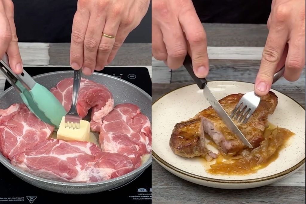 carne de porco para o jantar