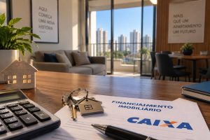apartamento de dois quartos financiado pela Caixa