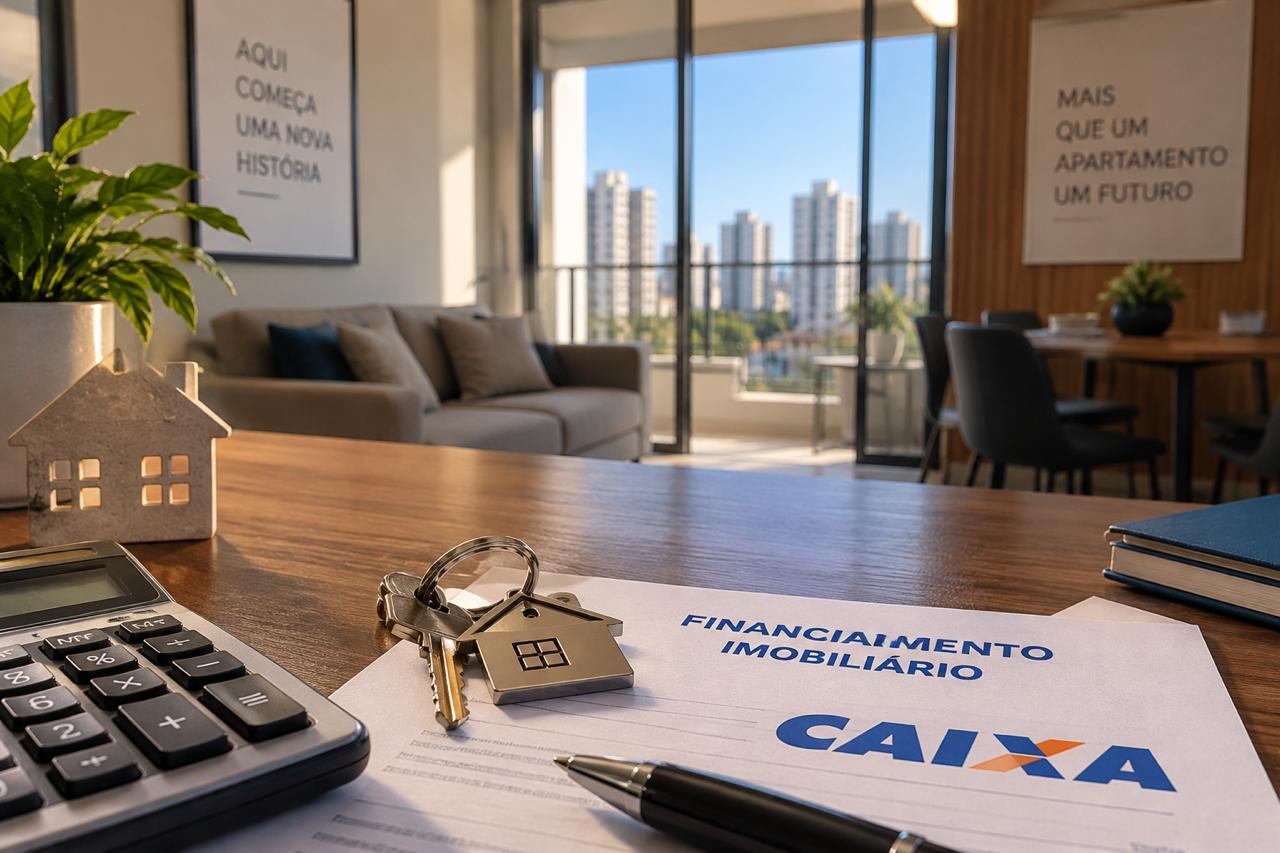 apartamento de dois quartos financiado pela Caixa