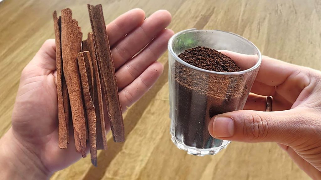borra de café com canela