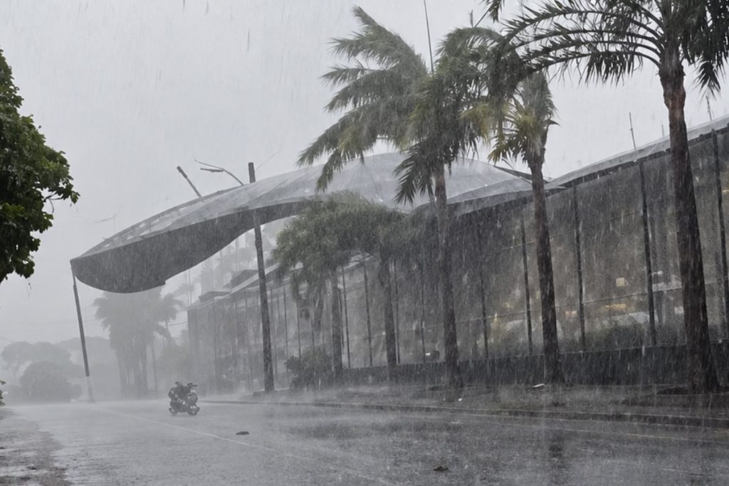 Cimehgo alerta para possibilidade de tempestades de chuva acompanhada de raios, granizo e rajadas de vento acima de 60 km/h em Goiás. (Foto: Reprodução/Portal 6)