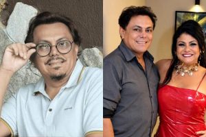 Jornalista Delson Carlos, ao lado de Renata Sousa