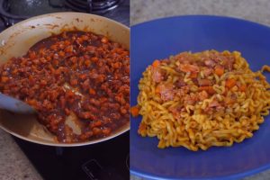 macarrão de uma panela