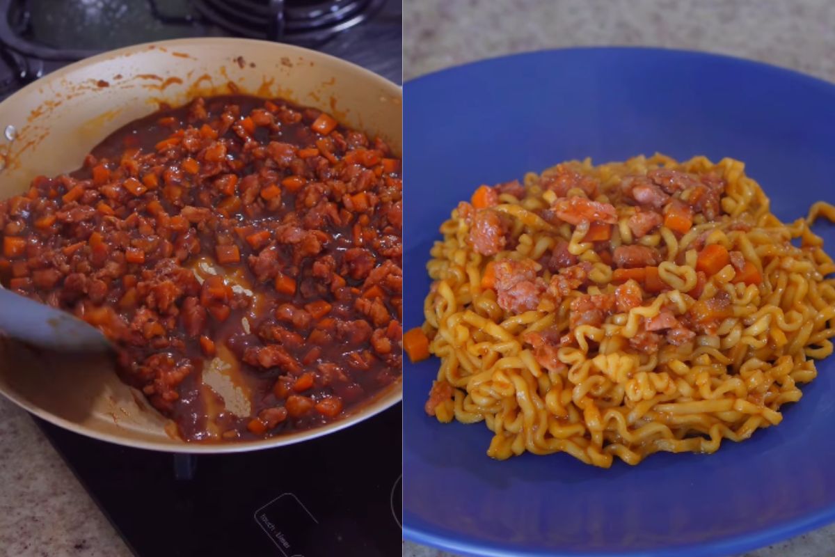 macarrão de uma panela