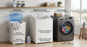 Tanquinho / máquina de lavar / lava e seca / qual a diferença entre as máquinas / qual máquina vale mais a pena ter em casa