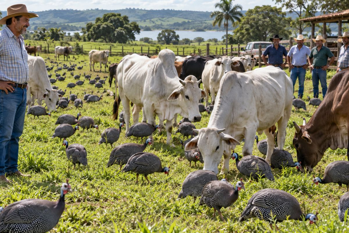 Fazendeiro / Galinha / gado / pasto / galinhas d’angola / Jairdes Rodrigues