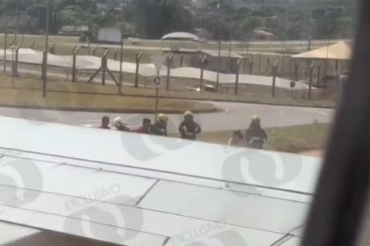 Avião com mais de 180 pessoas faz pouso de emergência após apresentar problema técnico em Goiânia