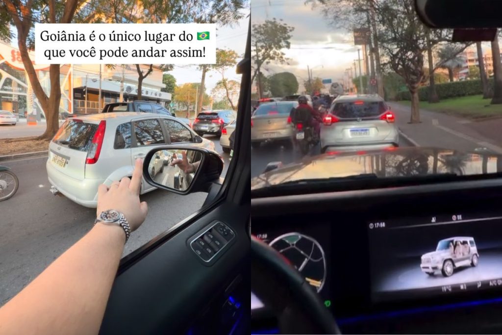 Empresário exibe Rolex enquanto dirige por Goiânia e destaca segurança da capital