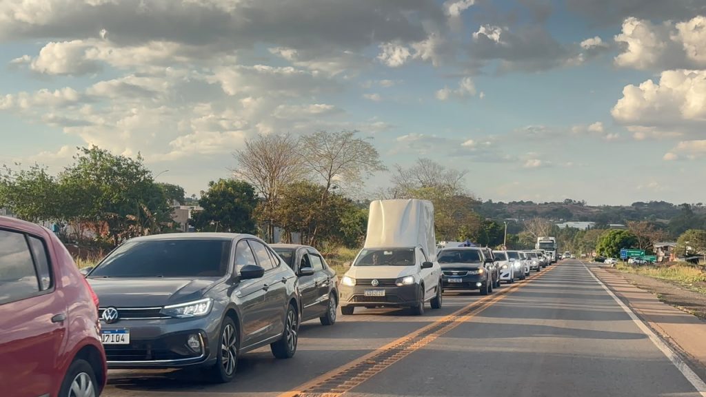 Pós-evento da Base Aérea de Anápolis causou congestionamento na BR-414.