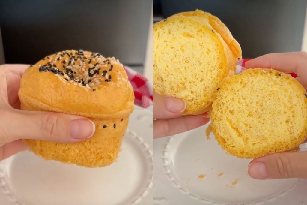 pãozinho com gema de ovo