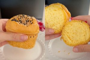pãozinho com gema de ovo