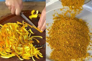 tempero com casca de laranja
