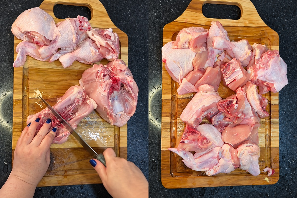 passo a passo de como cortar um frango de forma correta