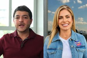 Candidatos que anunciaram desistência, Henrique Arantes e Flávia Teles, do PSDB