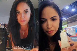 policial leva susto com pó branco na bolsa