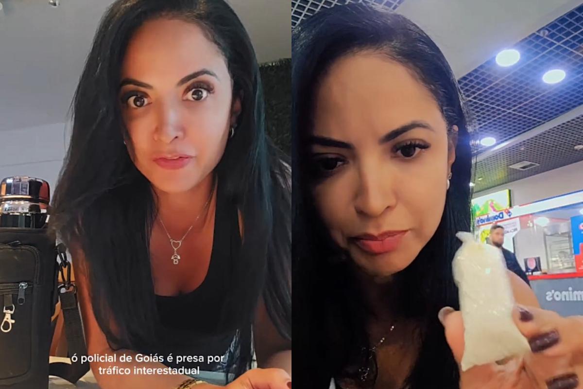policial leva susto com pó branco na bolsa