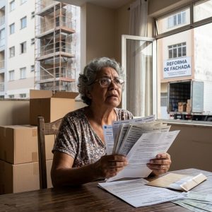 Apartamento / condomínio / cobrança / aposentada / Marilda