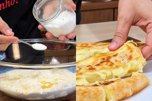 preparo pão de queijo com batata