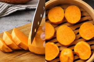 batata doce no vapor