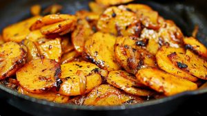 Batatas assadas crocantes