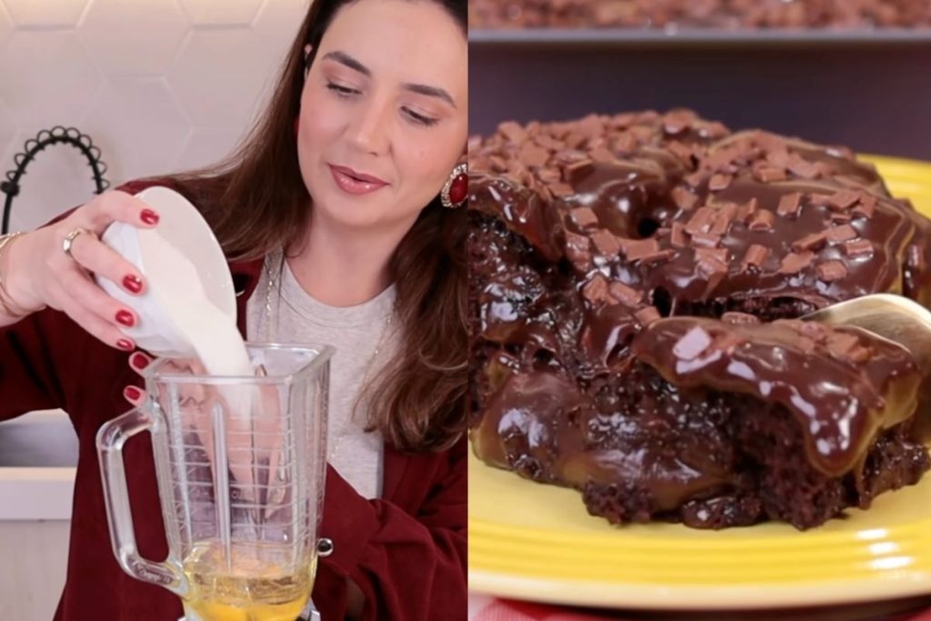 bolo de chocolate com brigadeiro