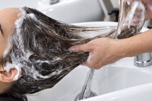 lavagem de cabelo