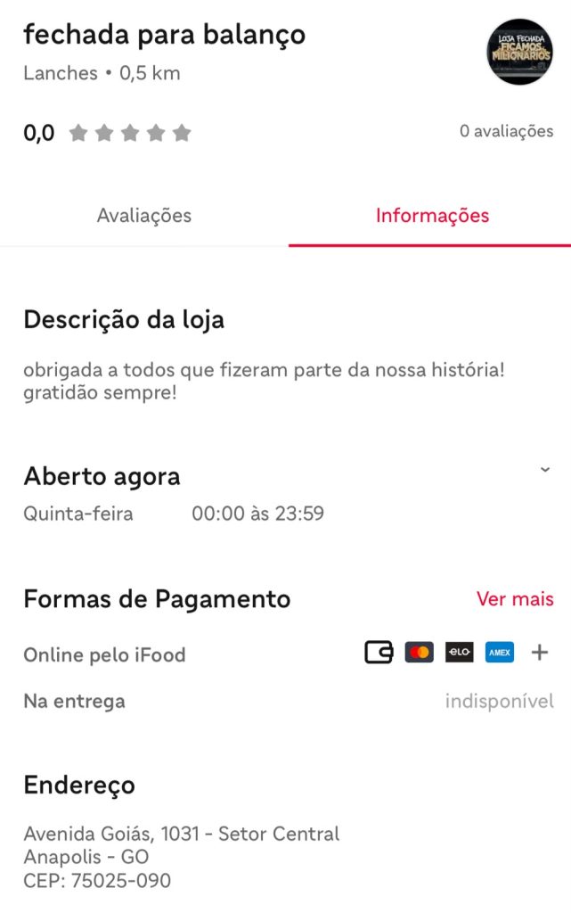 Loja do Centro de Anápolis amanhece com as portas fechadas: "ficamos milionários"