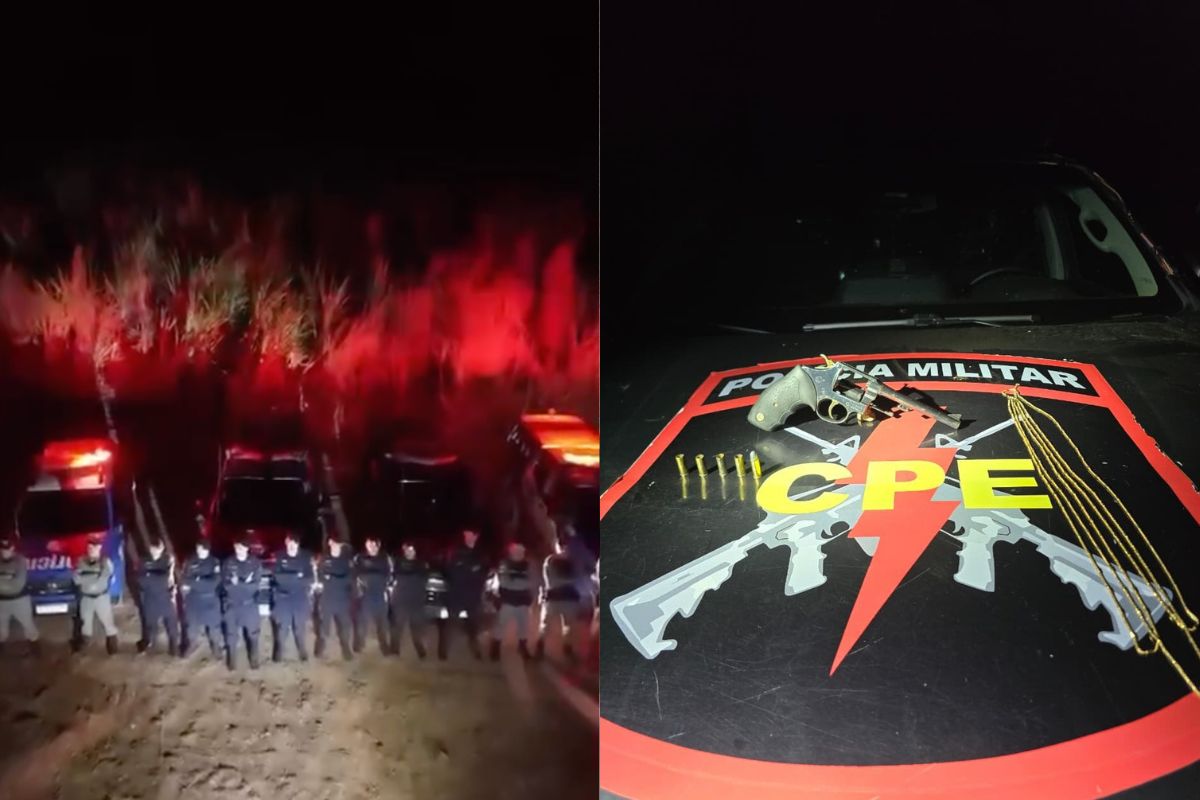 Equipes das forças de segurança foram mobilizadas após família ser mantida refém por mais de quatro horas em propriedade rural. (Foto: Reprodução/Jordevá Rosa)