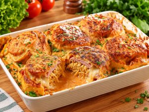 prato para o almoço de domingo em família