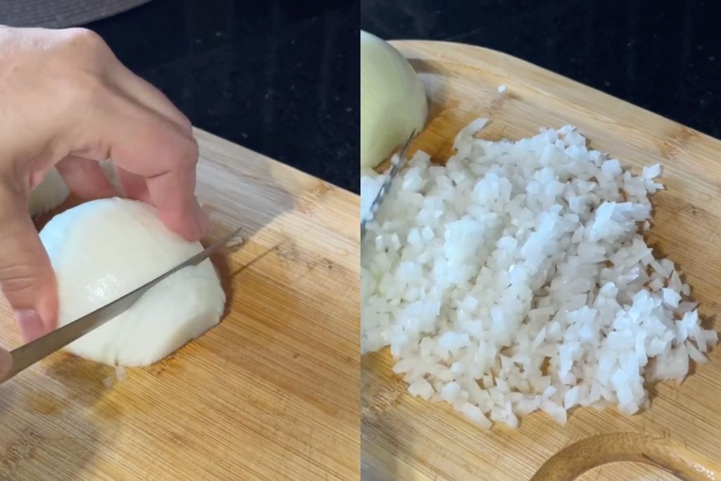 cortar cebola perfeitamente