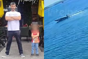 Fagner de Lima Oliveira e o filho, de apenas 04 anos, morreram após acidente de barco. (Imagens: Reprodução)