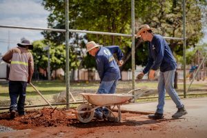 Prefeitura de Anápolis reforma quadra poliesportiva em projeto de revitalização do Parque da Matinha